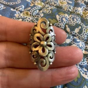 James Avery SS Full Bloom Tracery Ring! Sz 7